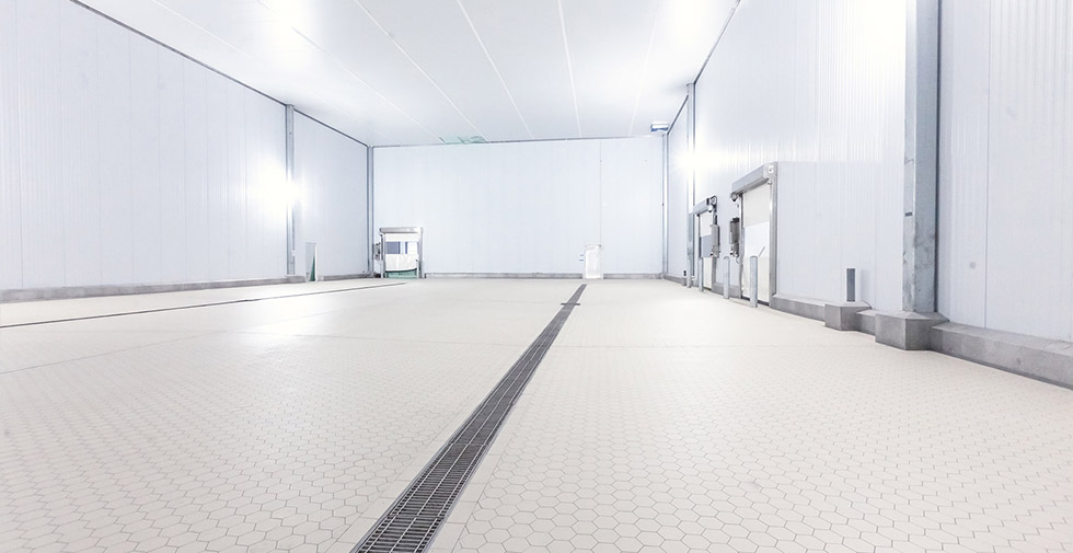 industrial flooring in dairy plant