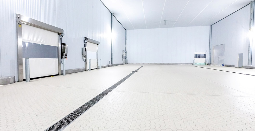 industrial flooring in dairy plant