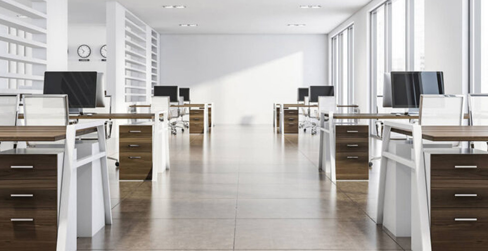 natual stone commercial flooring in office