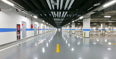 commercial epoxy flooring in office space