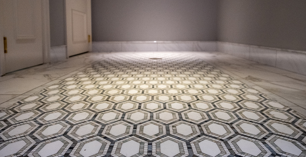 commercial mosaic flooring installation