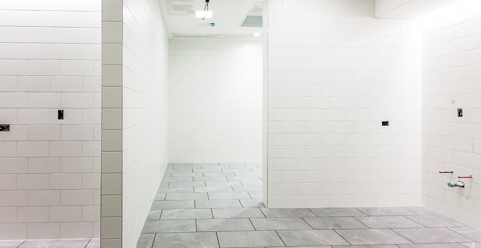 commercial tile flooring in office space
