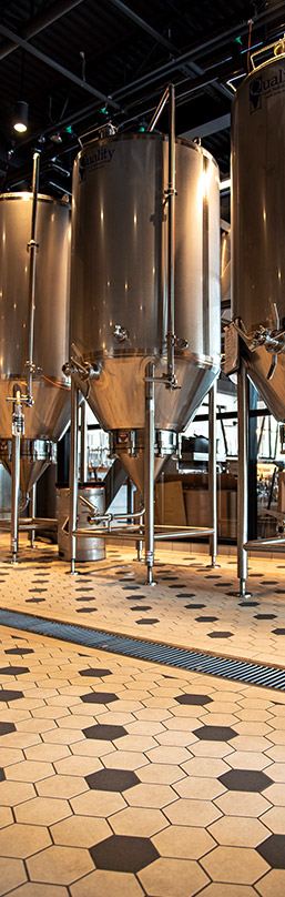 industrial epoxy flooring in brewery