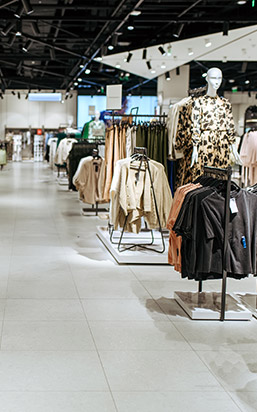 commercial tile flooring in retail space