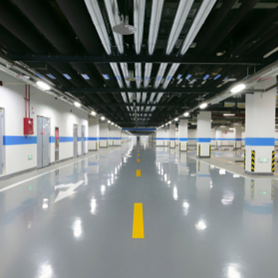 epoxy floor coating in warehouse
